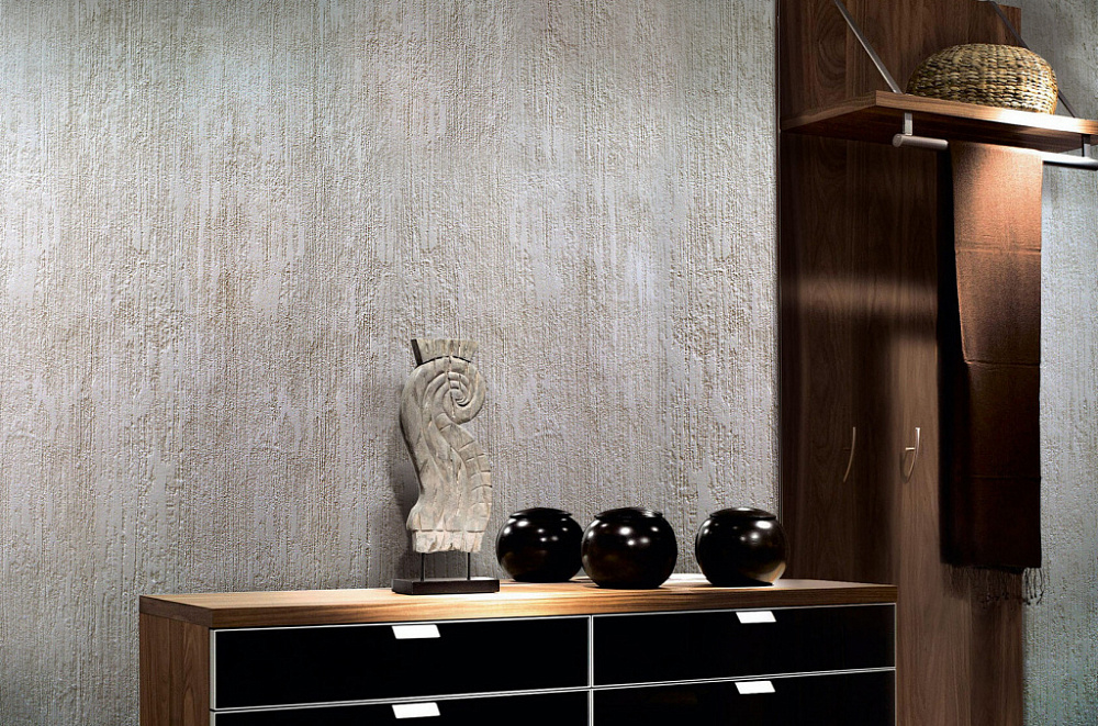 Декоративная штукатурка с эффектом “короед” в интерьере